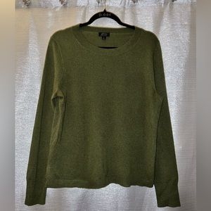 J.Crew 100% Cashmere Crewneck Sweater (Hunter Green)